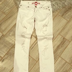 White destroyed jeans sz 5